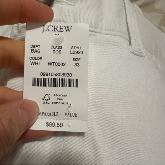 J crew men’s reade 7” flex shorts white NWT - Picture 3 of 4